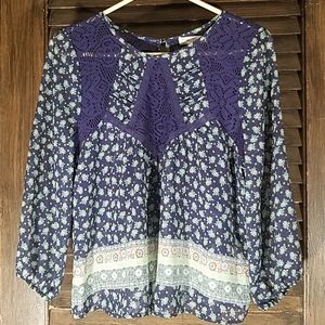 Love Fire 3/4 long sleeve blouse